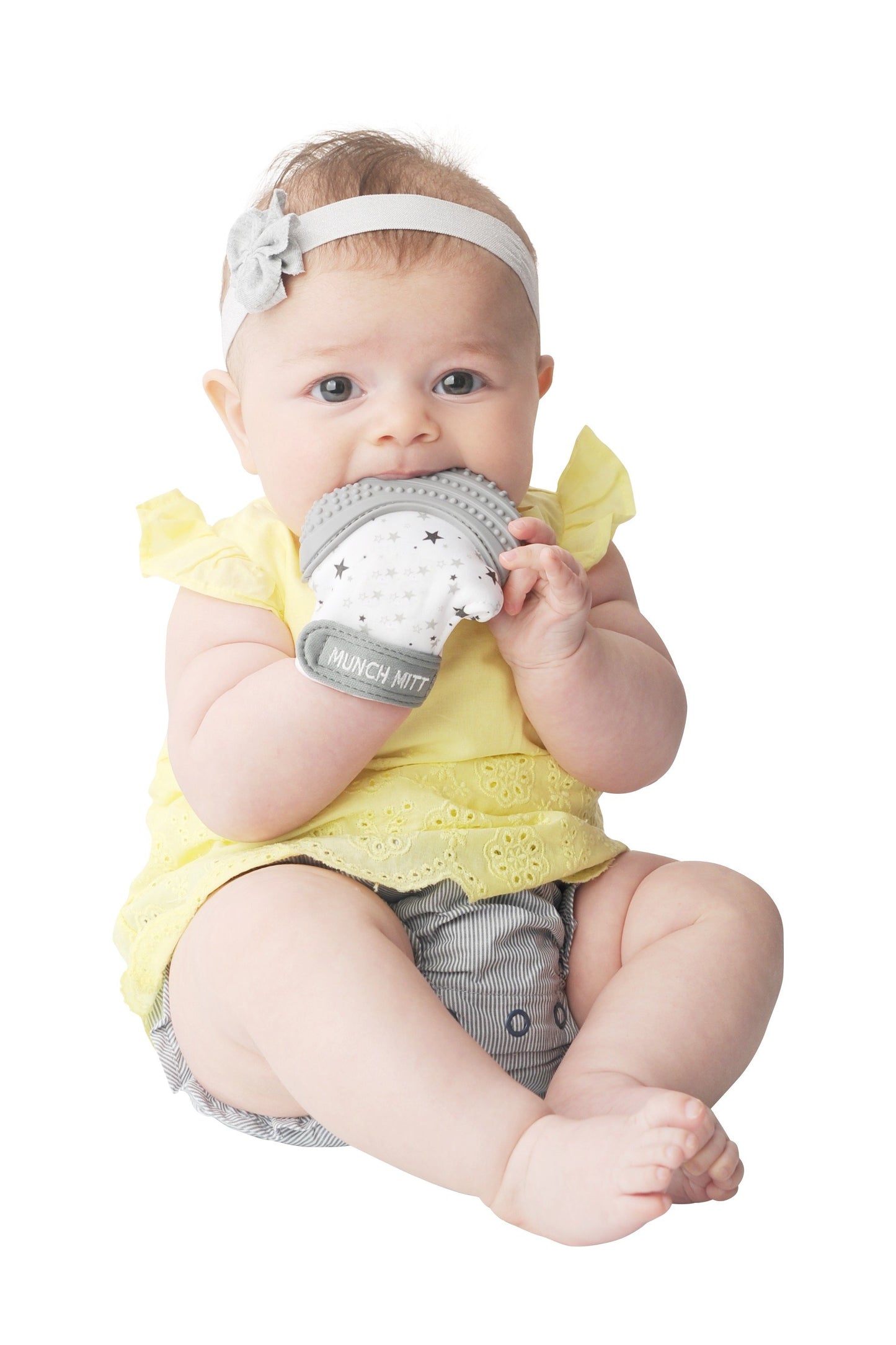 Munch Mitt - Grey - Stars Munch Mitt Malarkey Kids