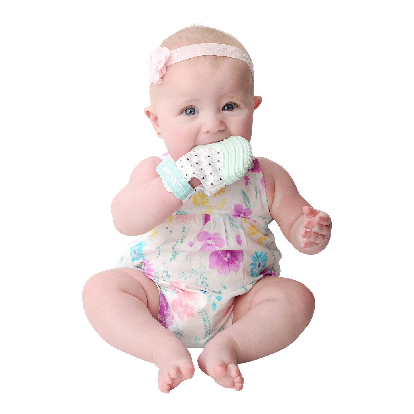 Munch Mitt - Mint Green - Triangles Munch Mitt Malarkey Kids