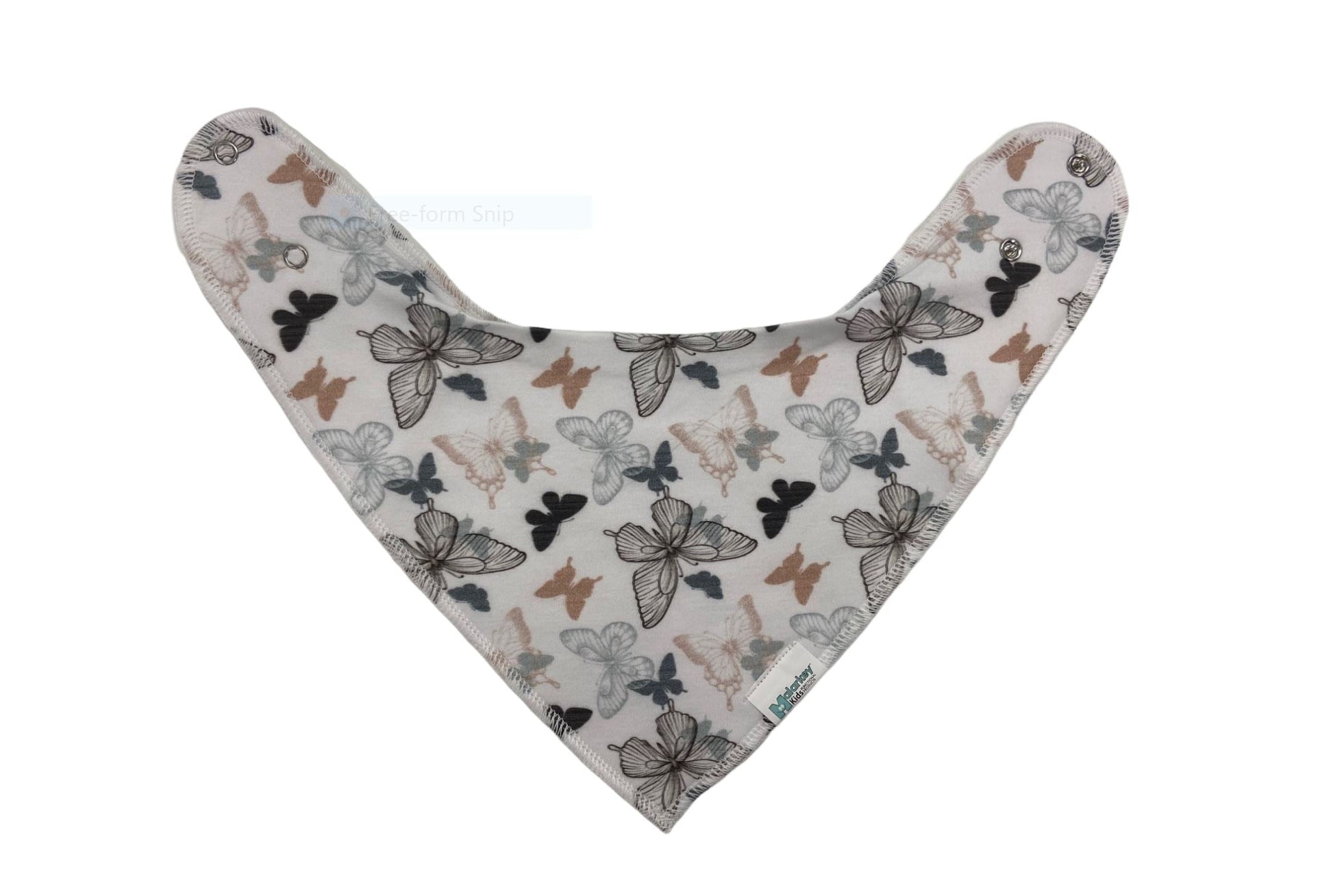 Dribble Bib - Butterflies/dark pink Malarkey Kids CA