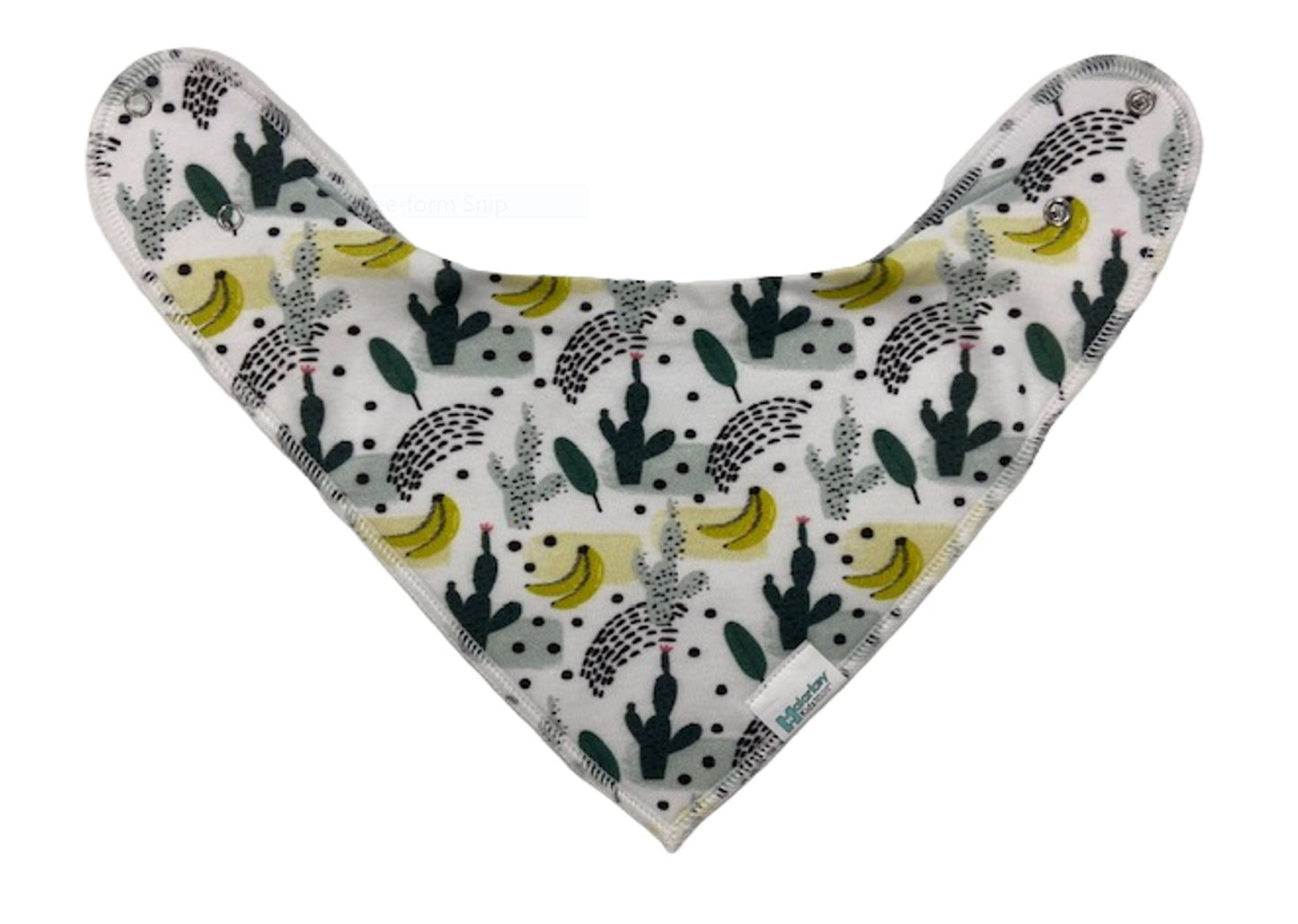 Dribble Bib - Cactus Banana/Dark Green Malarkey Kids CA
