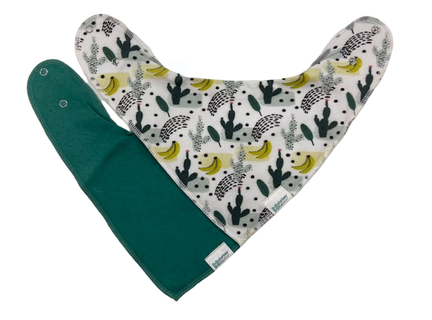 Dribble Bib - Cactus Banana/Dark Green Malarkey Kids CA