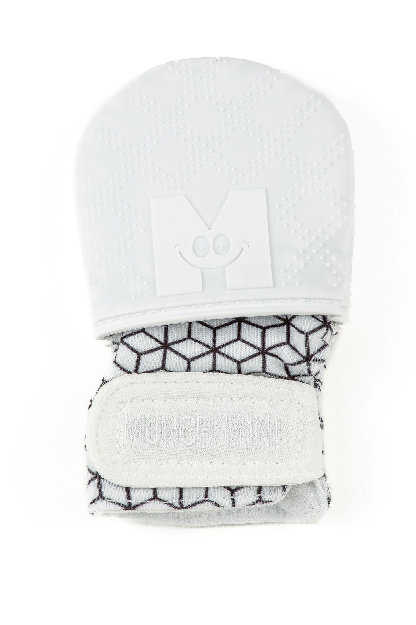 Munch Minis - Anti-scratch and Chew Mitts - Black & White Geo Pacifiers & Teethers Malarkey Kids CA
