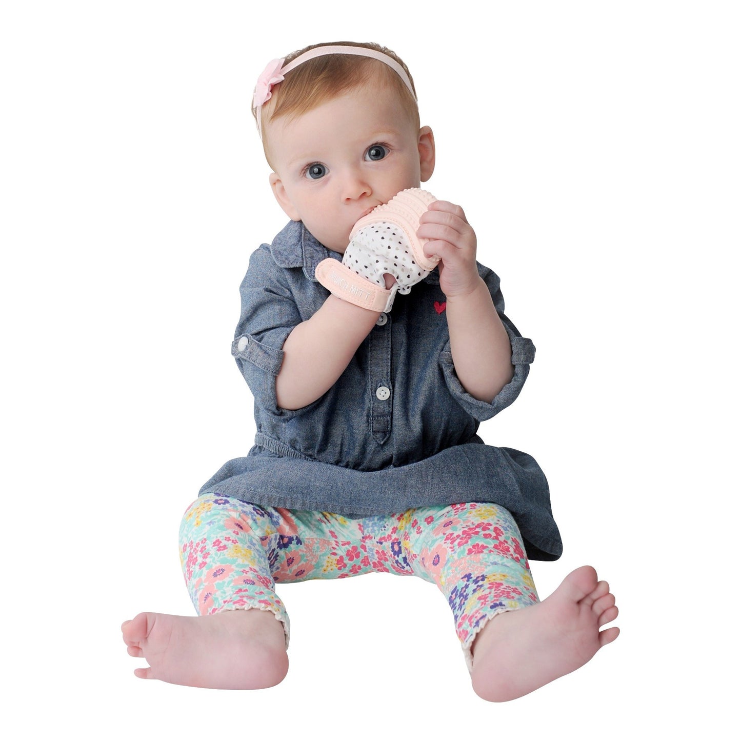Munch Mitt - Pastel Pink - Hearts Munch Mitt Malarkey Kids