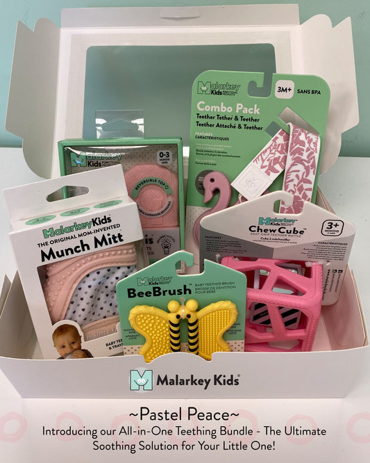 Teething Bundle Gift Pack - Pastel Peace Baby & Toddler Malarkey Kids CA 