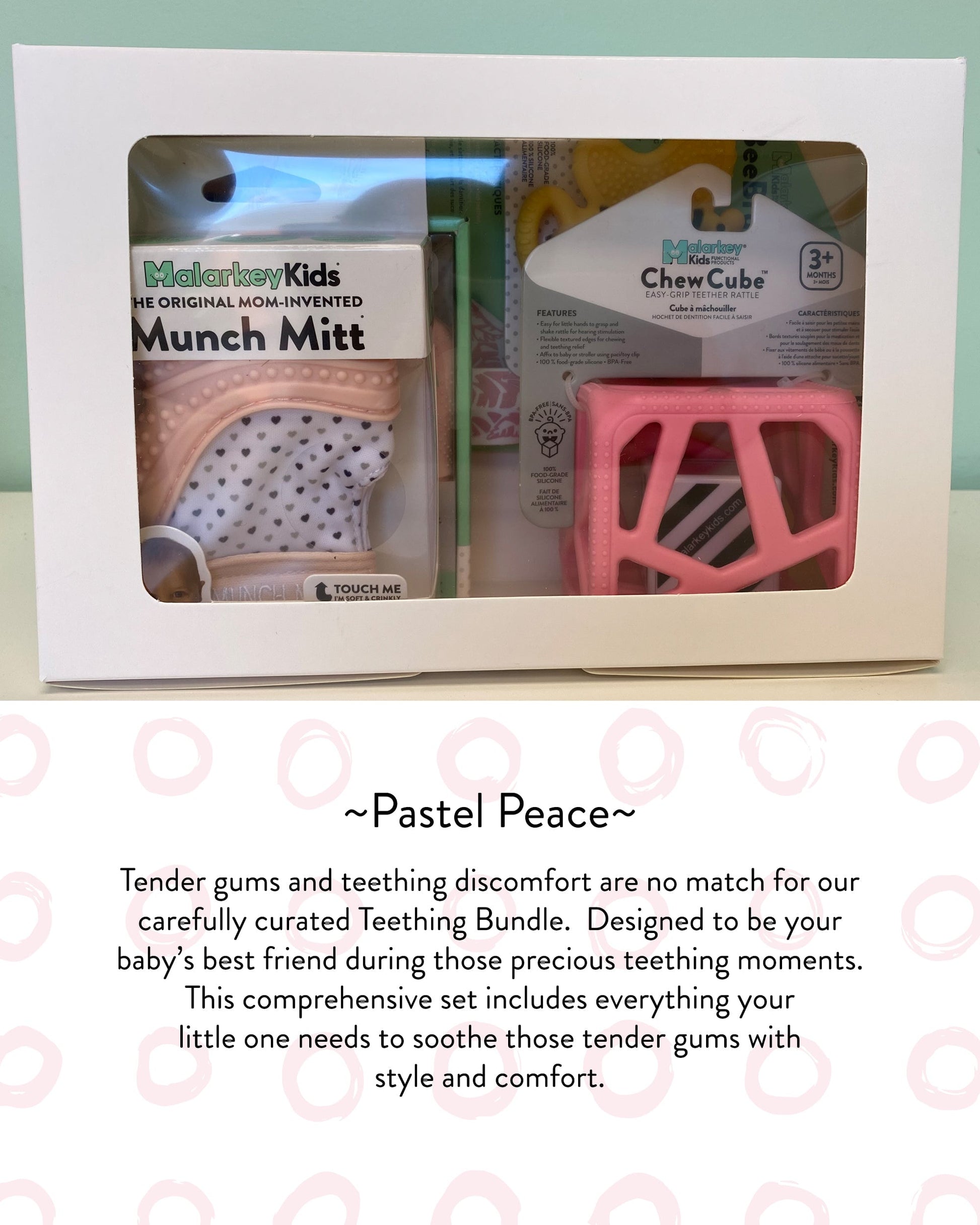 Teething Bundle Gift Pack - Pastel Peace Baby & Toddler Malarkey Kids CA 