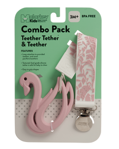 TEETHER TETHER & TEETHER - Feather & Swan Teether Tether & Teether Malarkey Kids CA 