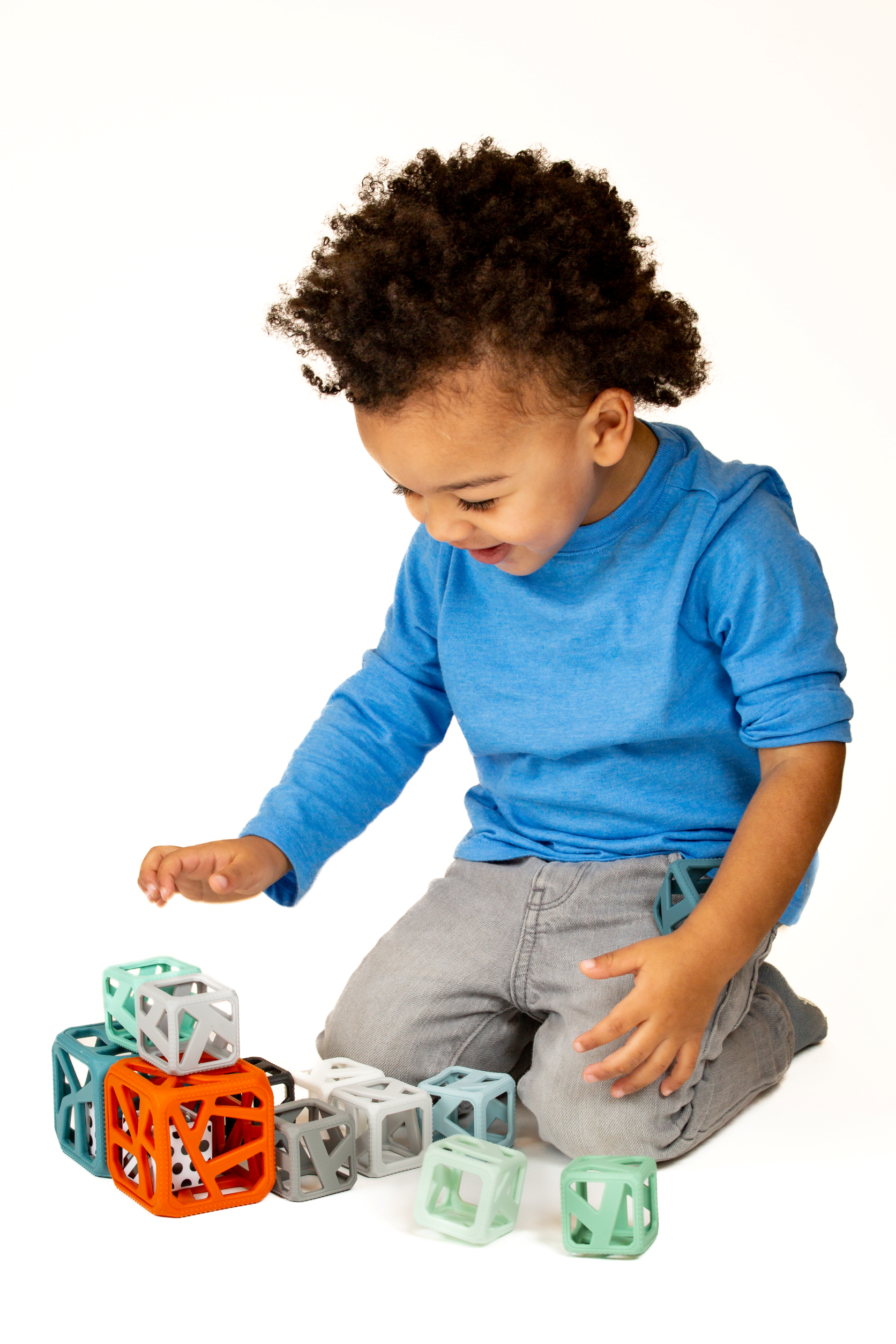 Stack N Chew - Mini Cubes - Monochrome Pacifiers & Teethers Malarkey Kids CA 