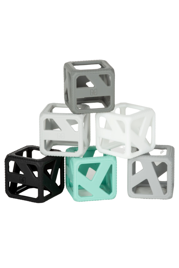 Stack N Chew - Mini Cubes - Monochrome Pacifiers & Teethers Malarkey Kids CA 