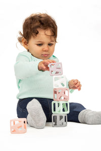 Stack N Chew - Mini Cubes - Pastel Pacifiers & Teethers Malarkey Kids CA 