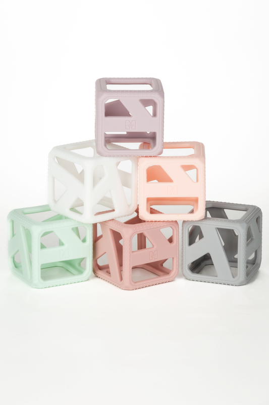 Stack N Chew - Mini Cubes - Pastel Pacifiers & Teethers Malarkey Kids CA 