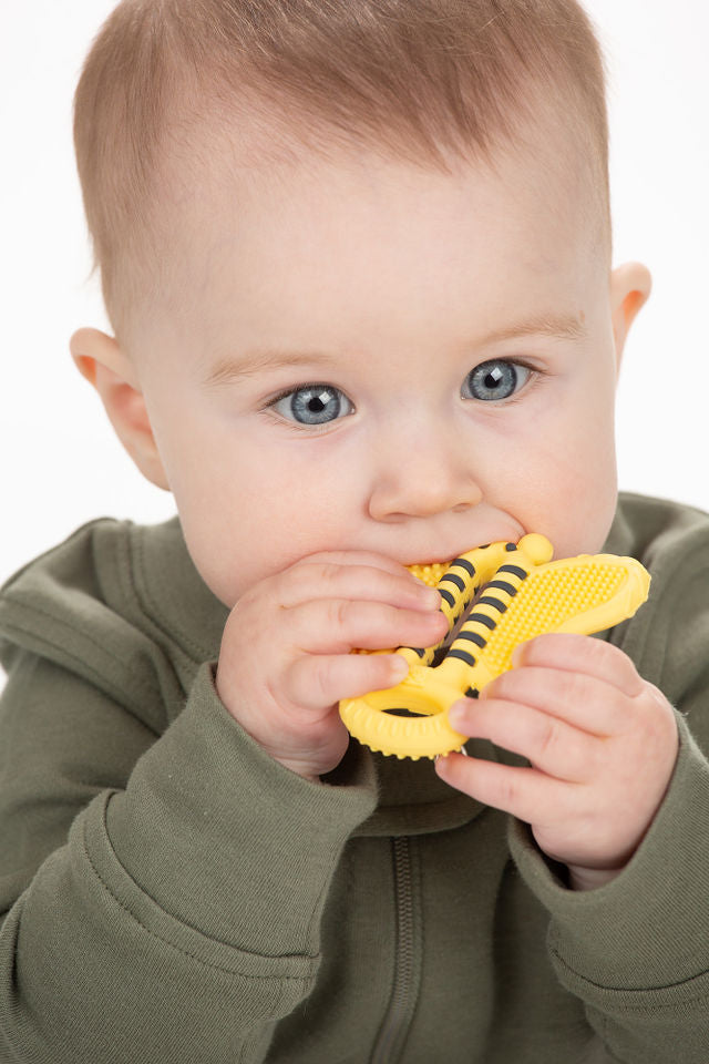 BEE BRUSH - Baby Teether Brush Teether Toothbrush Malarkey Kids CA 