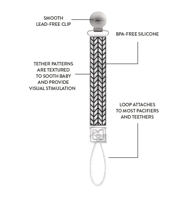 TEETHER TETHER - ZIGZAG Teether Tether Malarkey Kids CA 