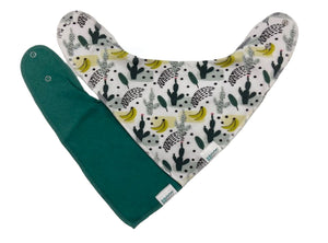 Dribble Bib - Cactus Banana/Dark Green Malarkey Kids CA 