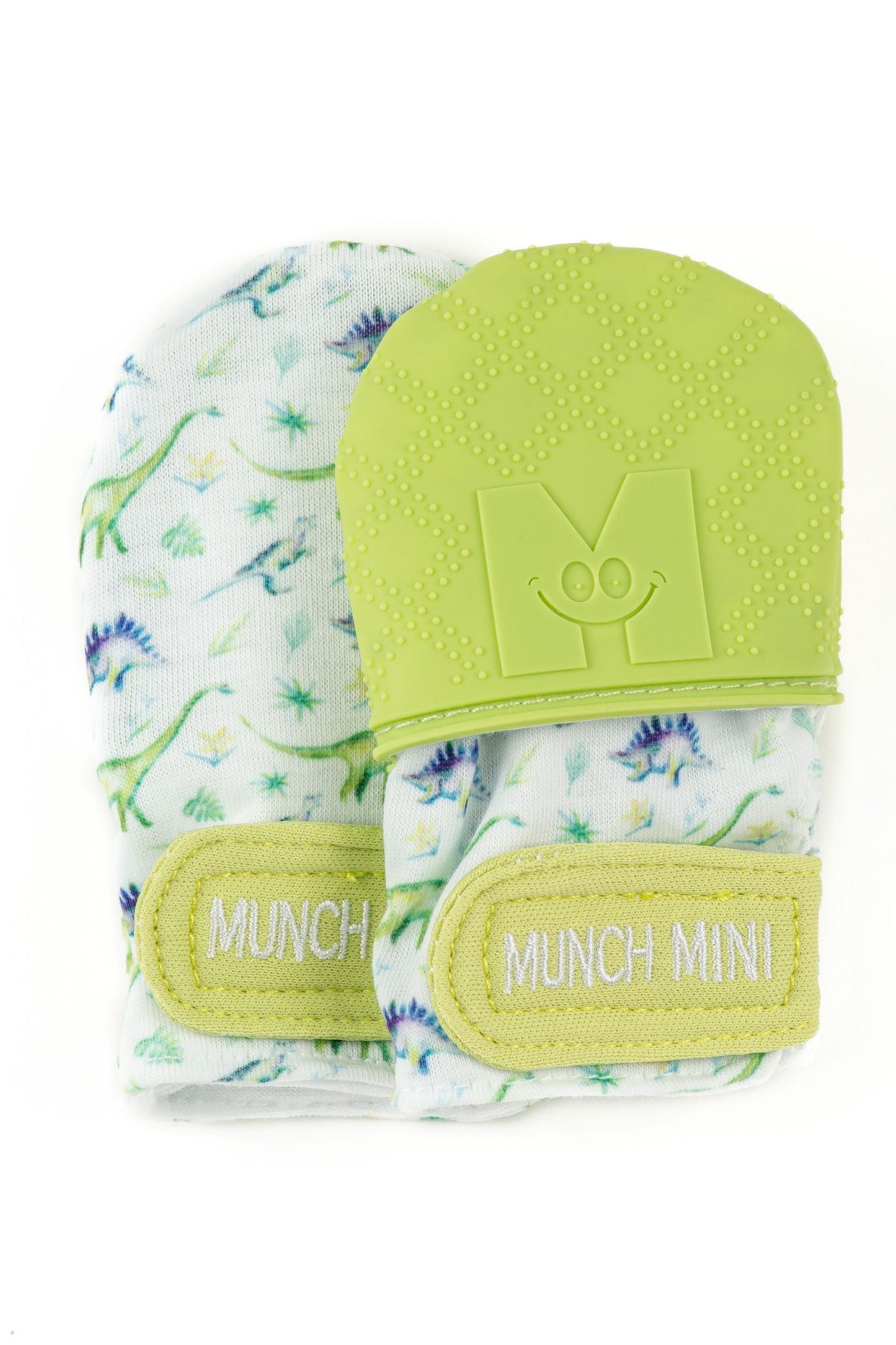 Munch Mini - Teething and anti-scratch Mitts - Dino Pacifiers & Teethers Malarkey Kids CA 