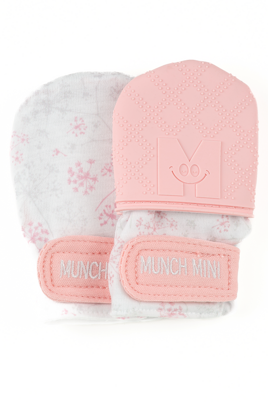 Munch Minis - Anti-scratch and Chew Mitts - Floral Wishes Pacifiers & Teethers Malarkey Kids CA 