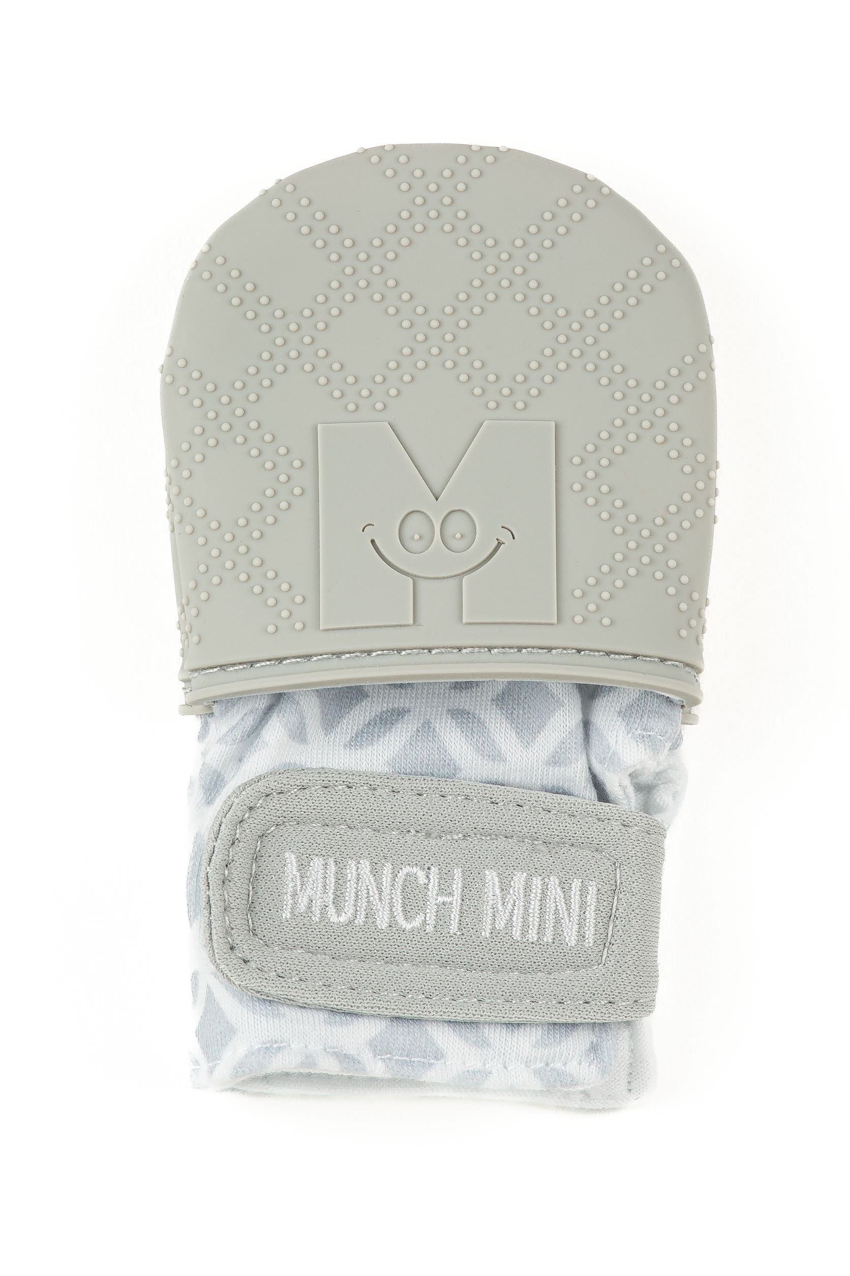 Munch Minis - Anti-scratch and Chew Mitts - Grey Geo Pacifiers & Teethers Malarkey Kids CA 