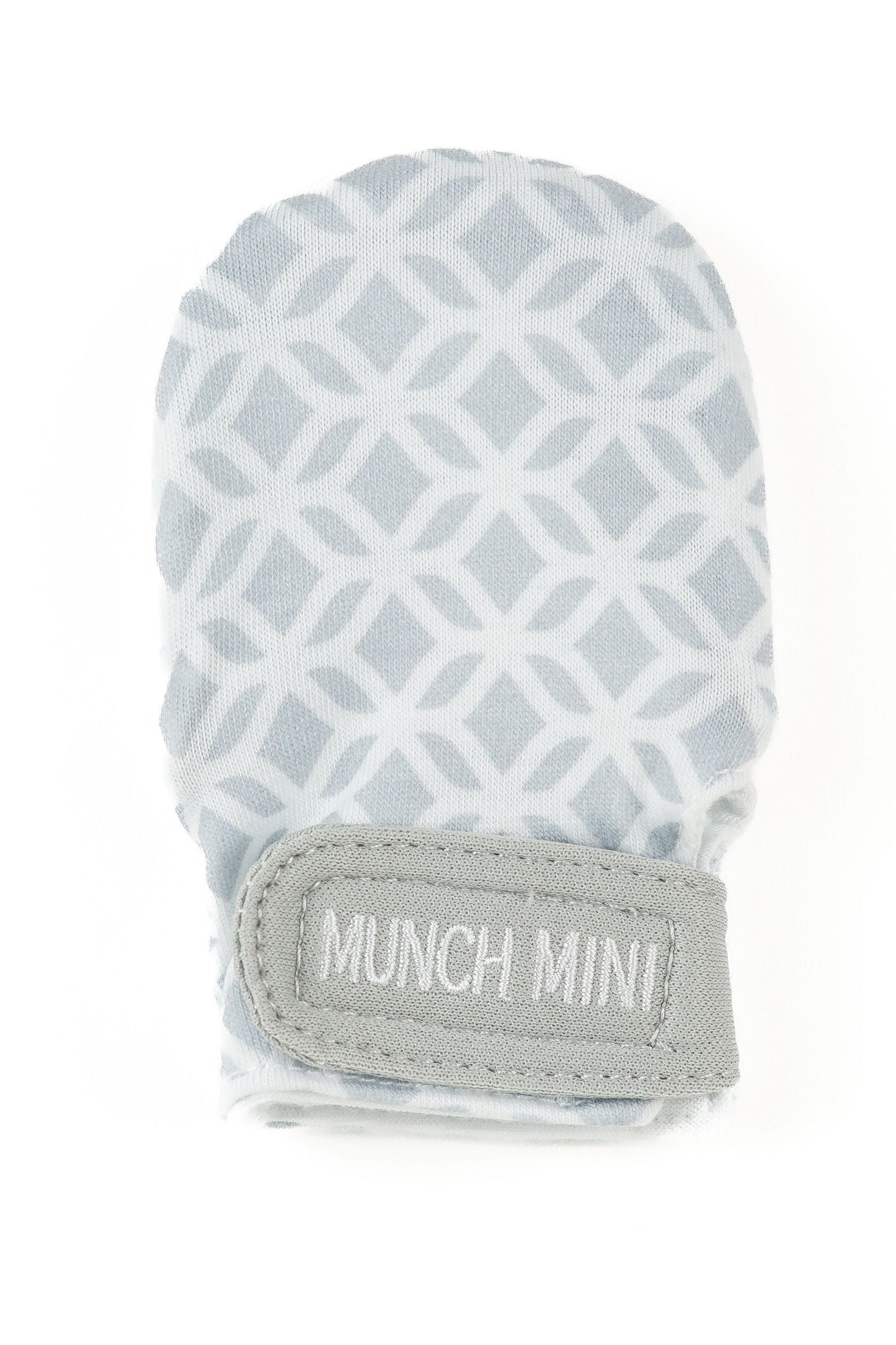 Munch Minis - Anti-scratch and Chew Mitts - Grey Geo Pacifiers & Teethers Malarkey Kids CA 