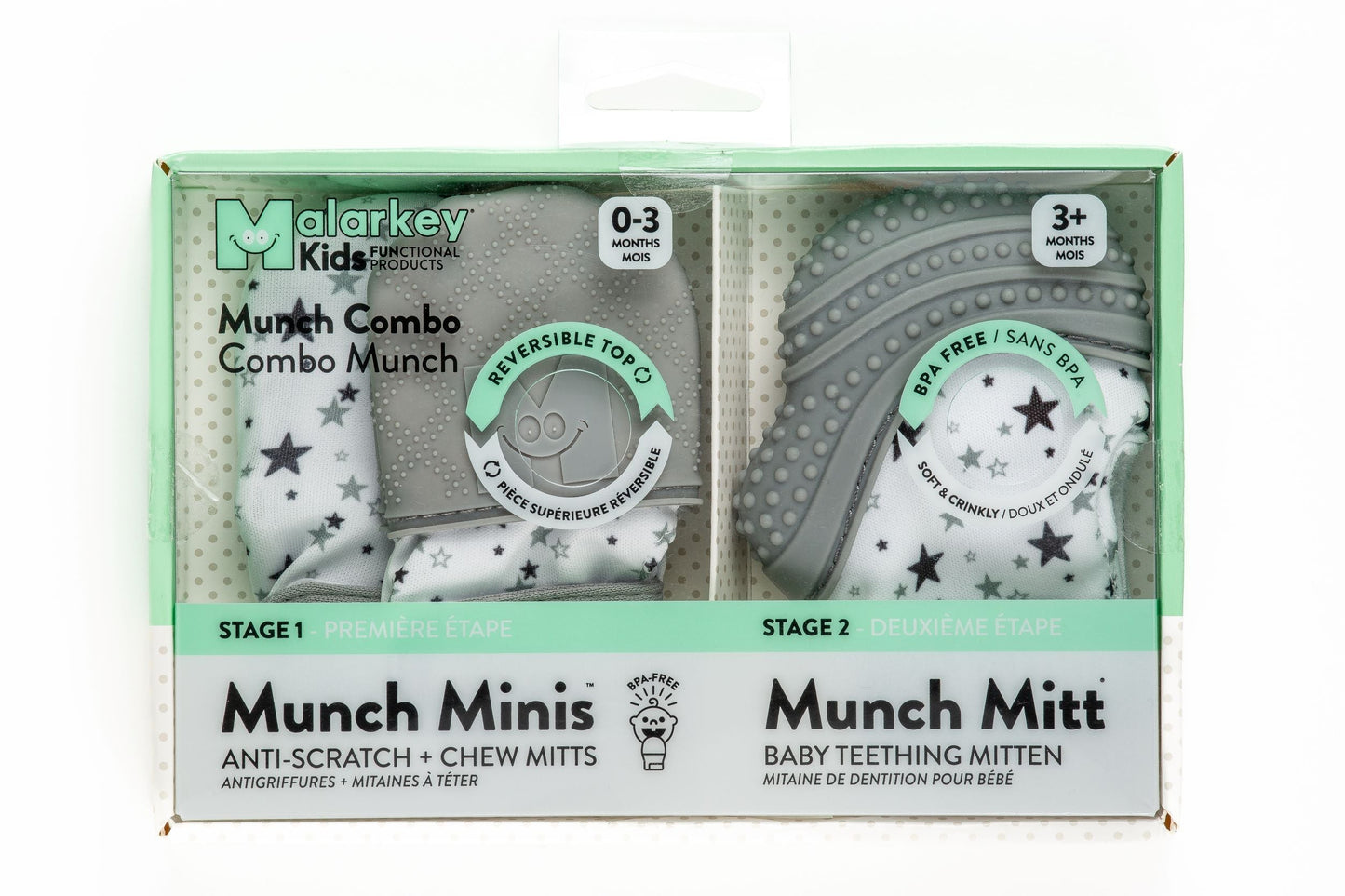 Munch Minis Combo - Grey Stars Baby & Toddler Malarkey Kids CA 