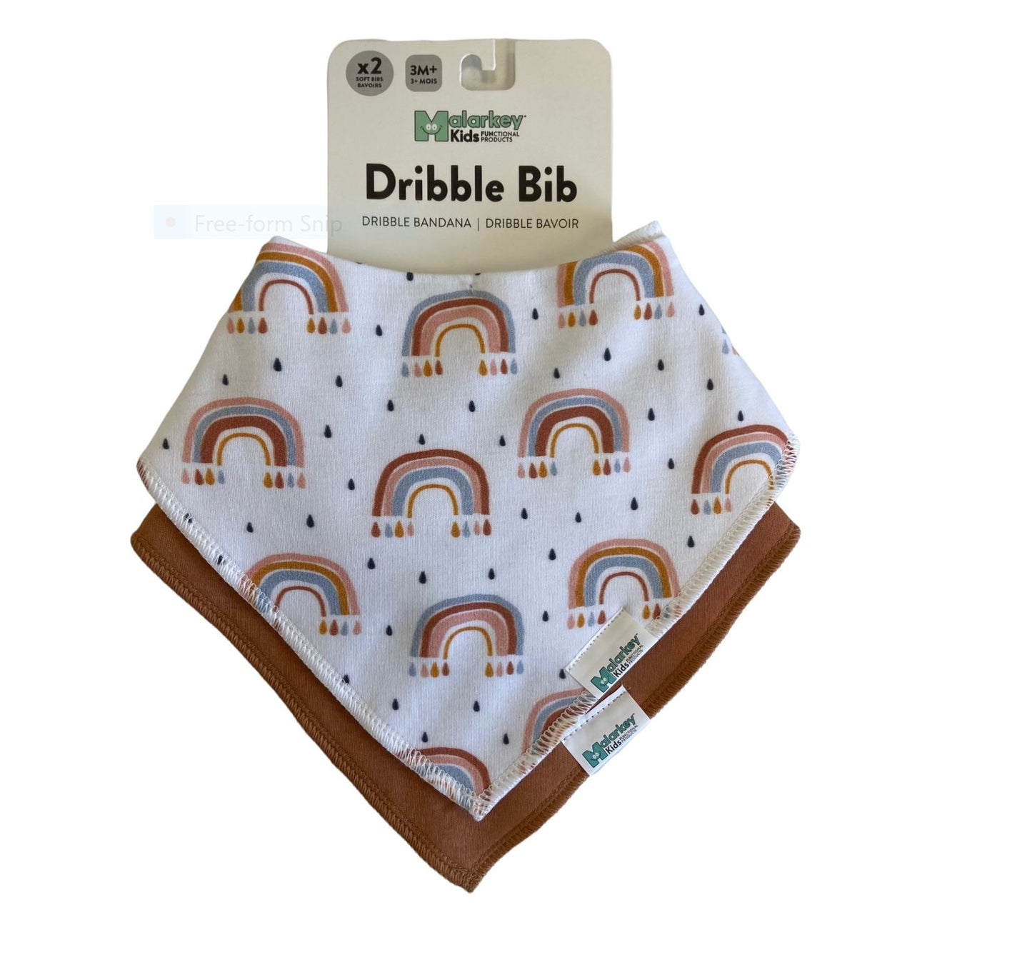 Dribble Bib - Rainbow/Teracotta Malarkey Kids CA 