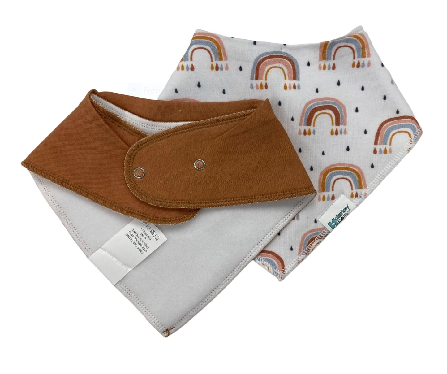 Dribble Bib - Rainbow/Teracotta Malarkey Kids CA 