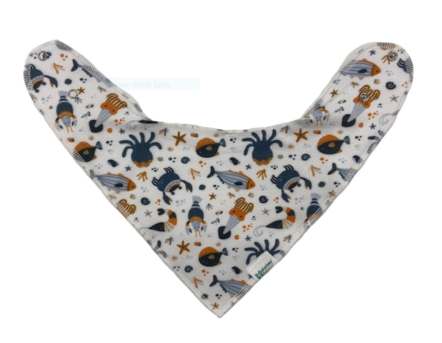 Dribble Bib - Under the Sea/Light blue Malarkey Kids CA 