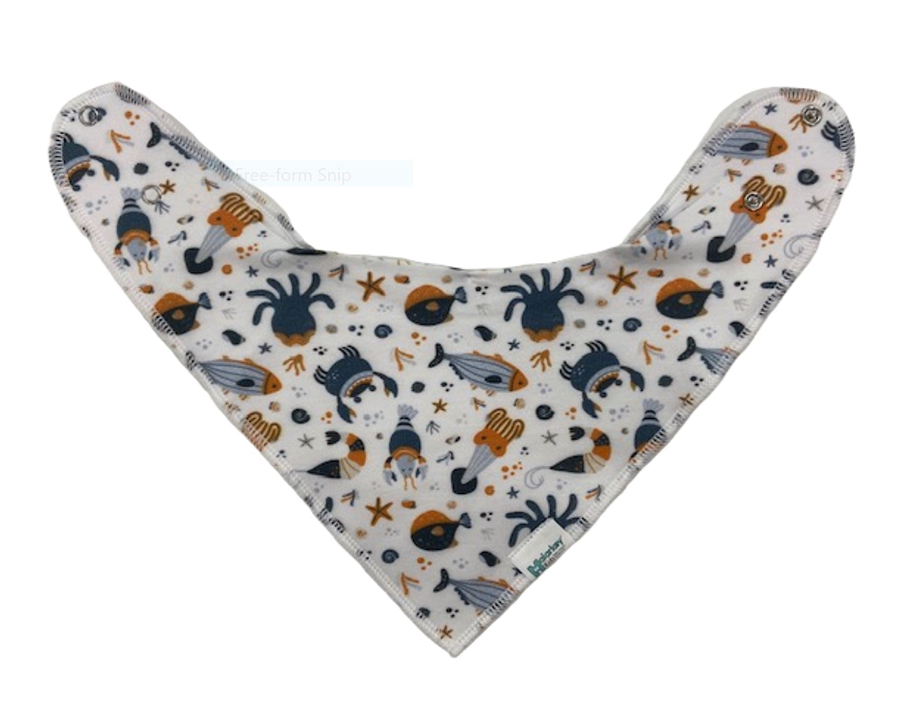 Dribble Bib - Under the Sea/Light blue Malarkey Kids CA 